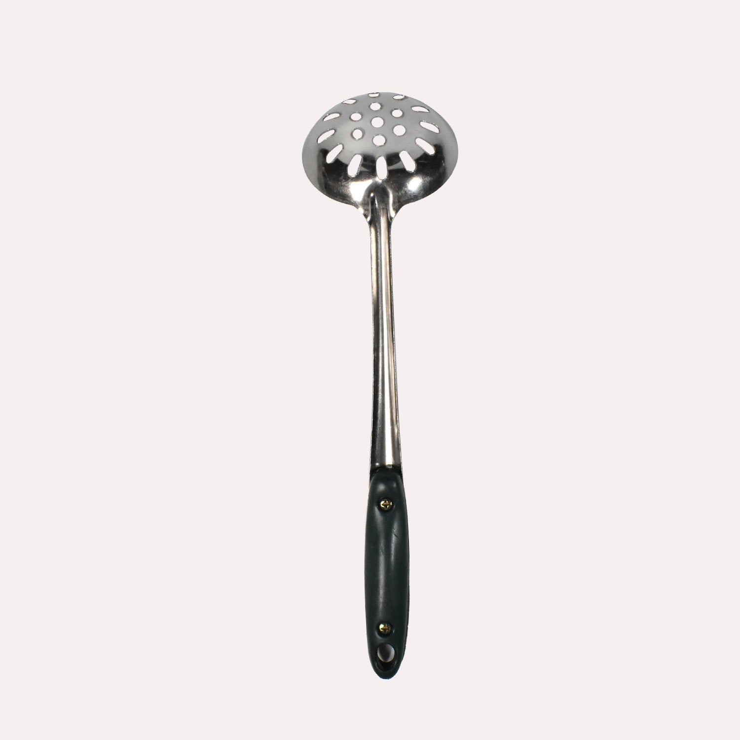 7007 Stainless Steel Slotted Spoon with Plastic Handle, Comfortable Grip Design Strainer Ladle for Kitchen(27cm). DeoDap 7007 Stainless Steel Slotted Spoon with Plastic Handle, Comfortable Grip Design Strainer Ladle for Kitchen(27cm). DeoDap